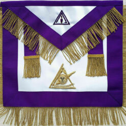 MASONIC COUNCIL PAST ILLUSTRIOUS MASTER APRON PIM HAND EMBROIDERED