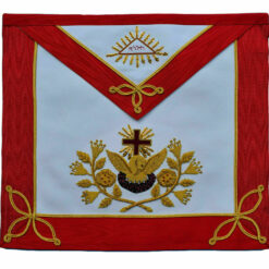 Masonic Rose Croix 18th Degree Embroidered Apron Real Leather Masons Regalia