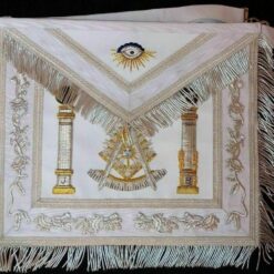 MASONIC REGALIA PAST MASTER APRON WHITE HAND MADE BEST QUALITY