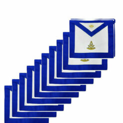 Masonic Regalia Past Master Apron Embroidered Compass Square Set of 12 Aprons