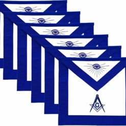MASONIC MASTER MASON APRONS BLUE LODGE EMBROIDERED - PACK OF 6 BEST QUALITY