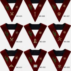 MASONIC SCOTTISH RITE 14TH DEGREE LODGE OF PERFECTION OFFICER COLLARS SET OF 9