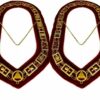 NEW SET of 2 Royal Arch Chain Collar Regalia Red Velvet Masonic Jewel York Rite