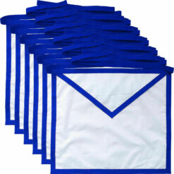 MASONIC REGALIA BLUE LODGE WHITE COTTON CLOTH MEMBER APRONS - PACK OF 6 NEW