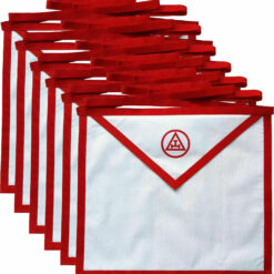 MASONIC ROYAL ARCH DUCK CLOTH PRINTED MEMBER APRONS - PACK OF 6 NEW