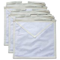 MASONIC REGALIA COTTON DUCK CLOTH CANDIDATE APPRENTICE APRONS - PACK OF 6 NEW