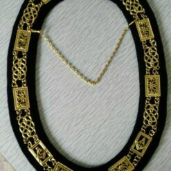 REGALIA MASONIC GRAND LODGE CHAIN COLLAR PURPLE VELVET, GRAND LODGE CHAIN COLLAR