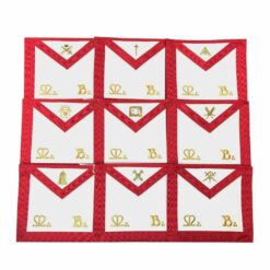 Masonic Regalia Scottish Rite Officers Apron Set of 9 AASR-REAA