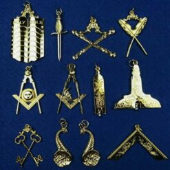Masonic Blue Lodge Officer Collar Jewels Set of 12 Pcs